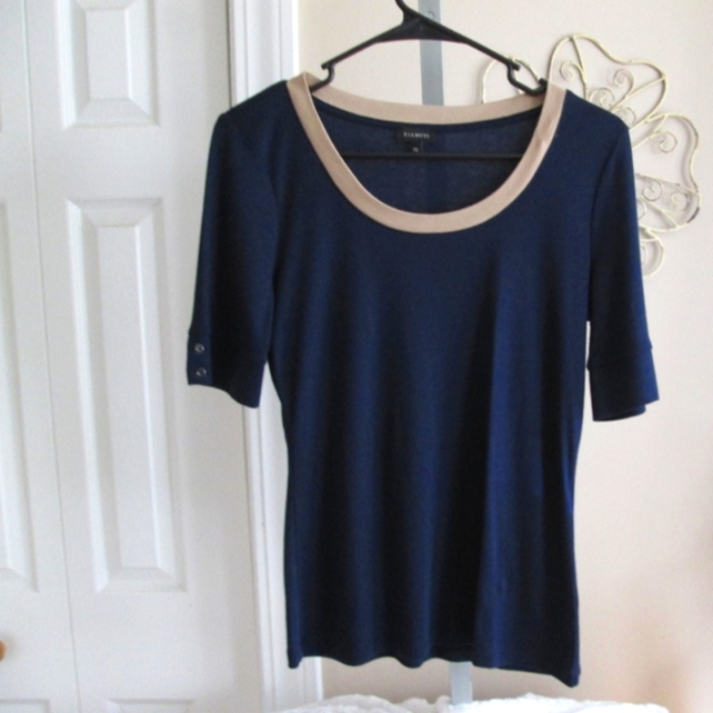 knit top Talbots Suplima cotton Modal Short Sleeve Scoop Neck